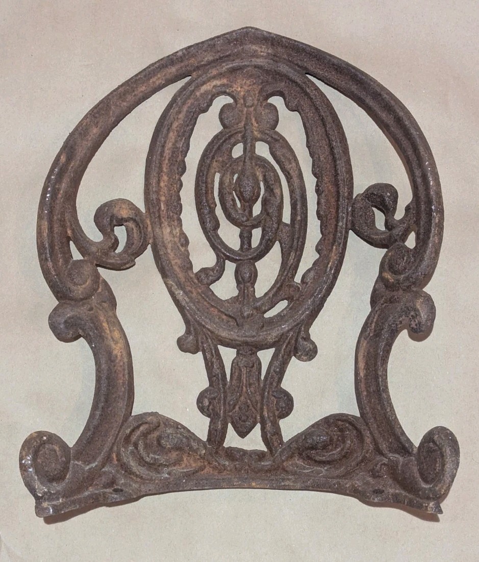 Vintage Cast Iron Ornate Chair Back Rest ONLY Patio Garden