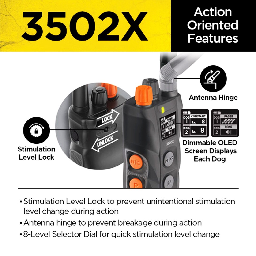 Dogtra 3502X Dual Knob 2-Dog Training Collars System