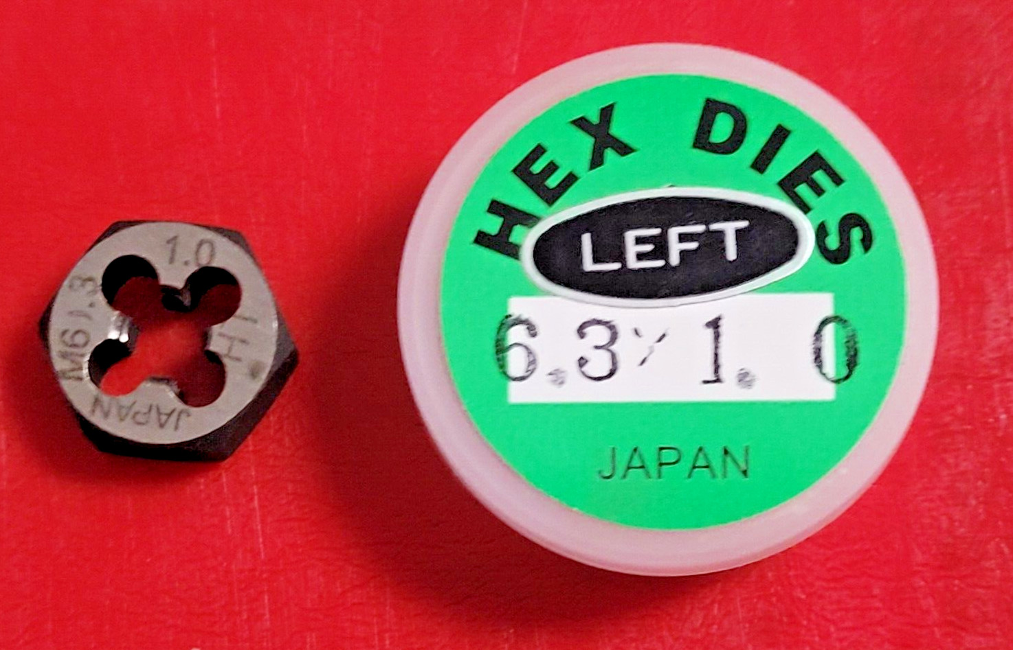 M6.3 X 1.0 6.3MM LEFT HAND x .62" Hex Rethread Die Alfa MHD70757L CS LH Metric