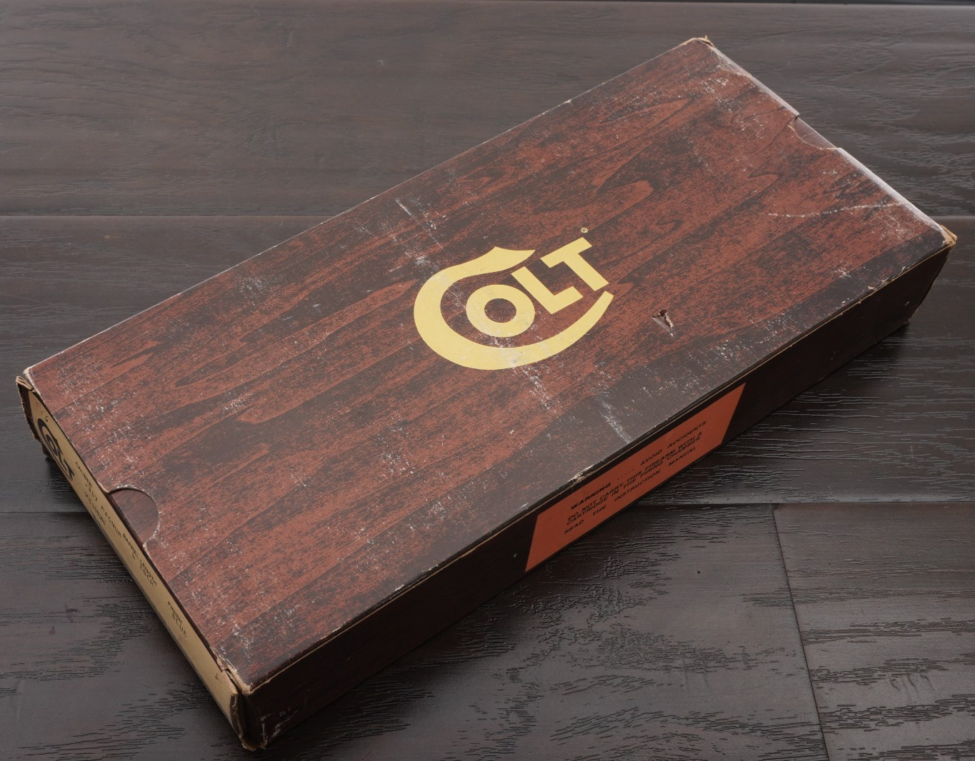 Original Colt Python Woodgrain Cardboard Box & Styrofoam for 6" Revolvers