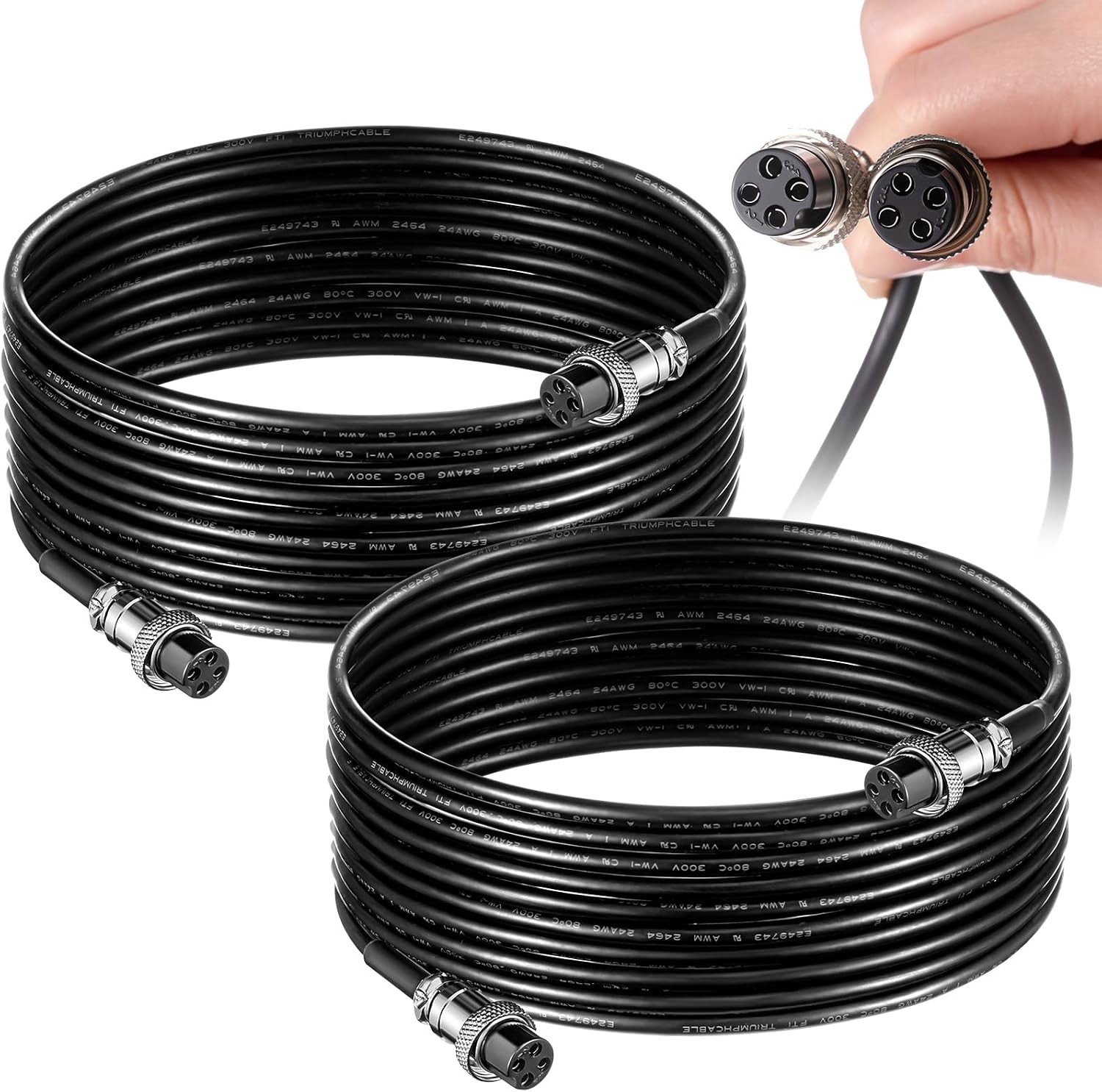 Relaxweex 2 Pcs 15 ft Floor Scale Cable 4 Pin Scales Cable with Connectors for F