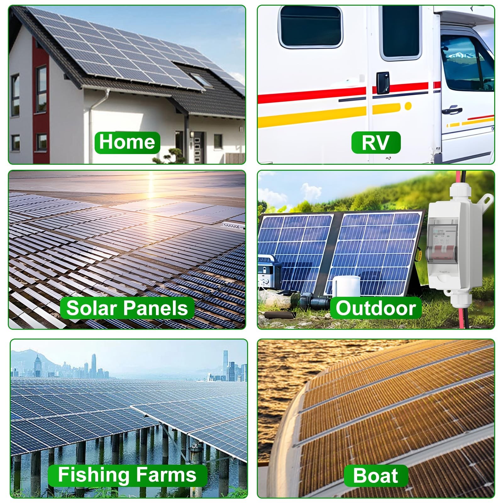 CNLonQcom Solar Panel Disconnect Switch 32 Amp 500V DC500V 32A with connector