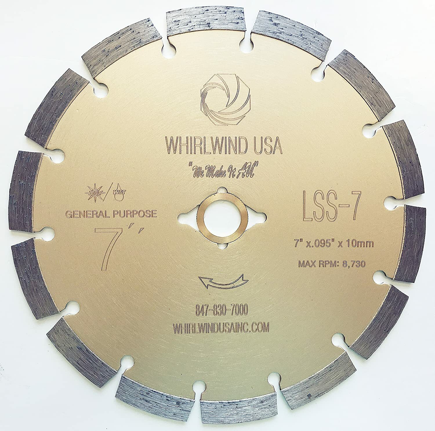 7" Diamond Saw Blade Dry or Wet for Concrete Stone granite Brick Masonry