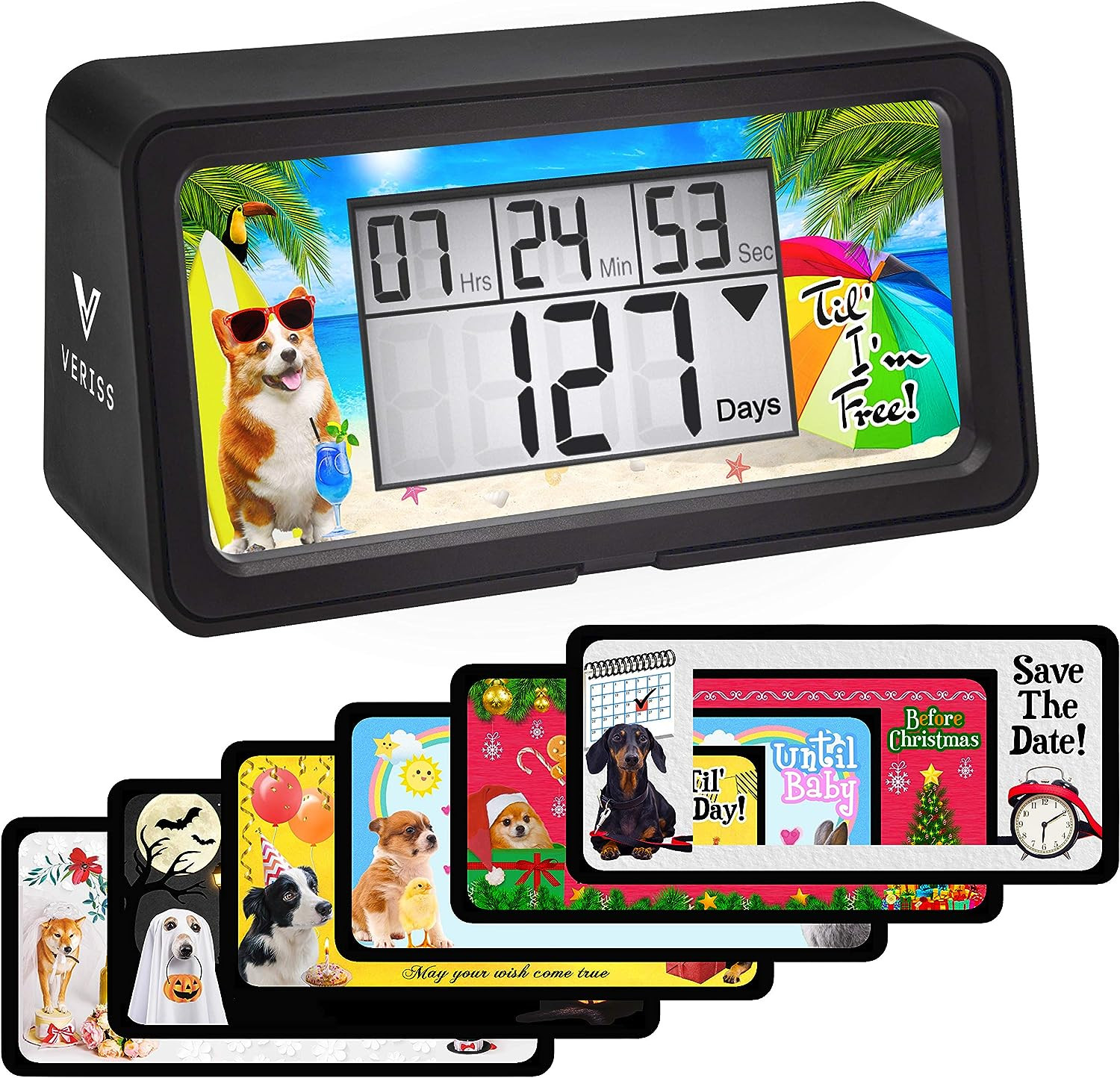 Veriss Digital 9999 Days Countdown Clock Timer with Backlight - Count Down Your