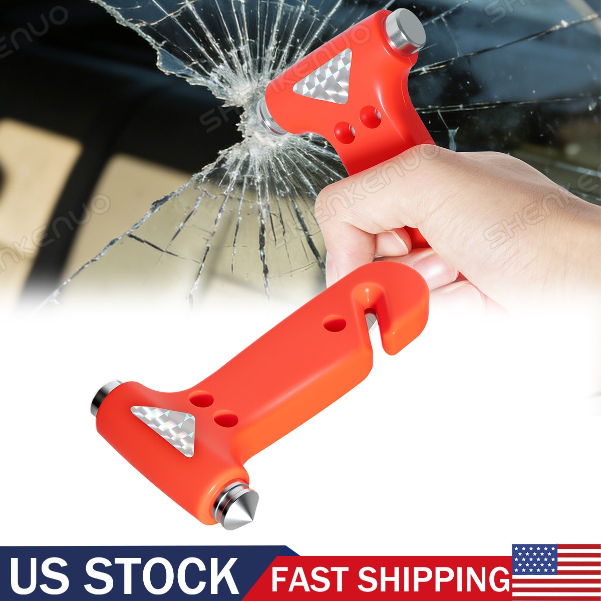 1X Car Safety Hammer Window Glass Breaker Seat Belt Emergency Escape Tool