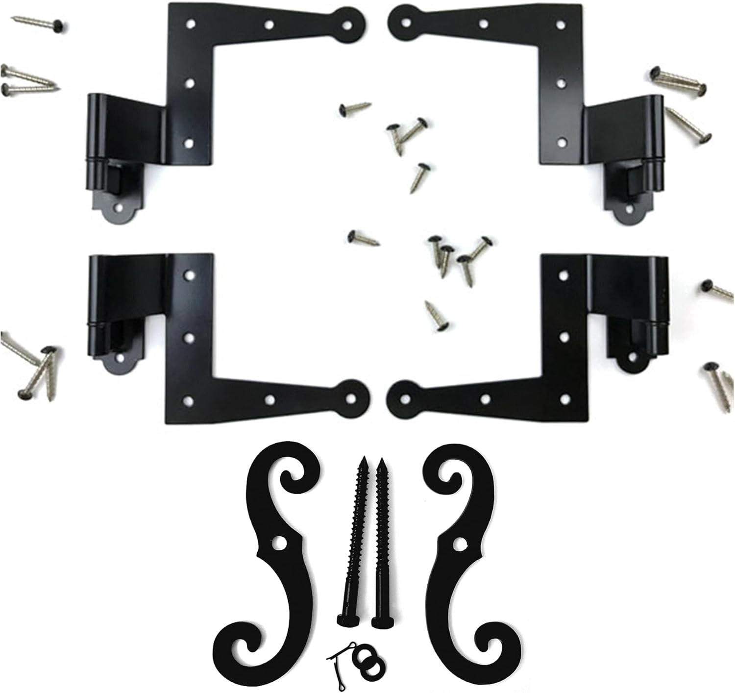 Stainless Steel Colonial Shutter Hardware (1/2" Offset) Complete Window Kit
