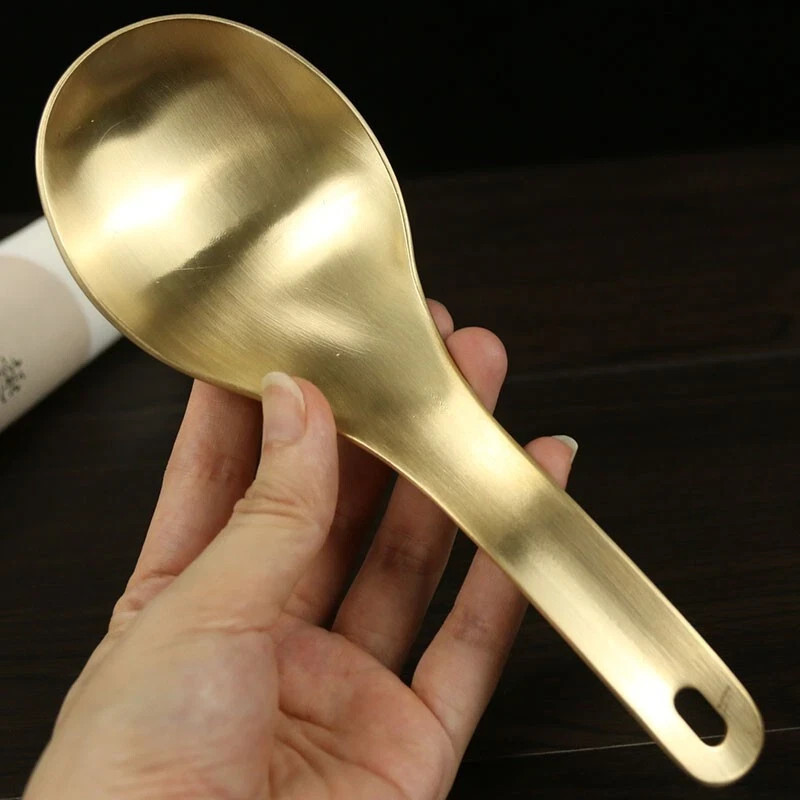 Brass Gua Sha Spoon Smooth Massage Acupuncture Scraper Health Therapy Tool