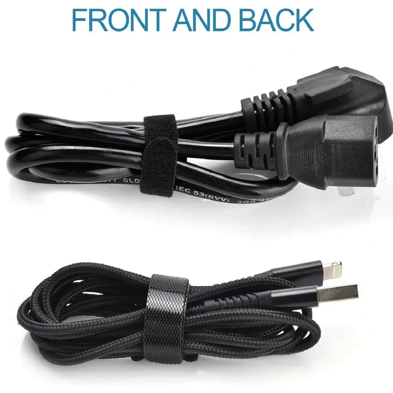 100PCS Reusable Cable Management Organizer – Hook & Loop Adjustable Straps for
