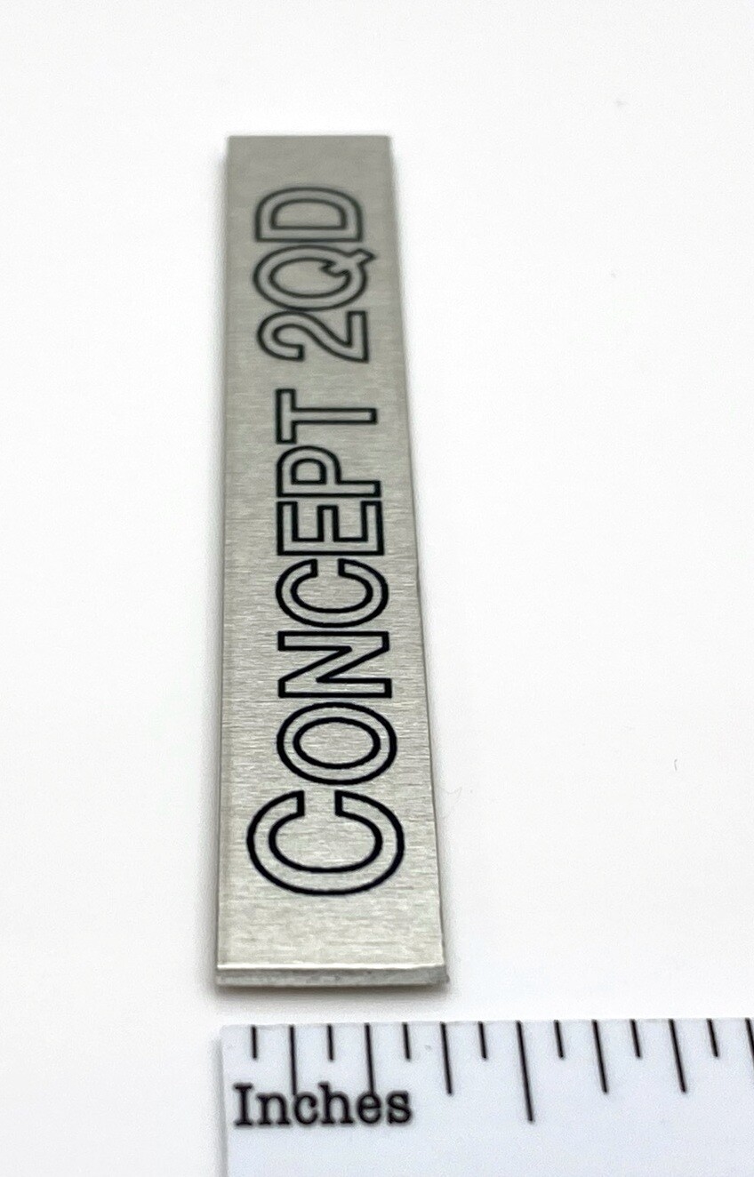 Concept 2QD Turntable Badge Logo Custom Made Aluminum