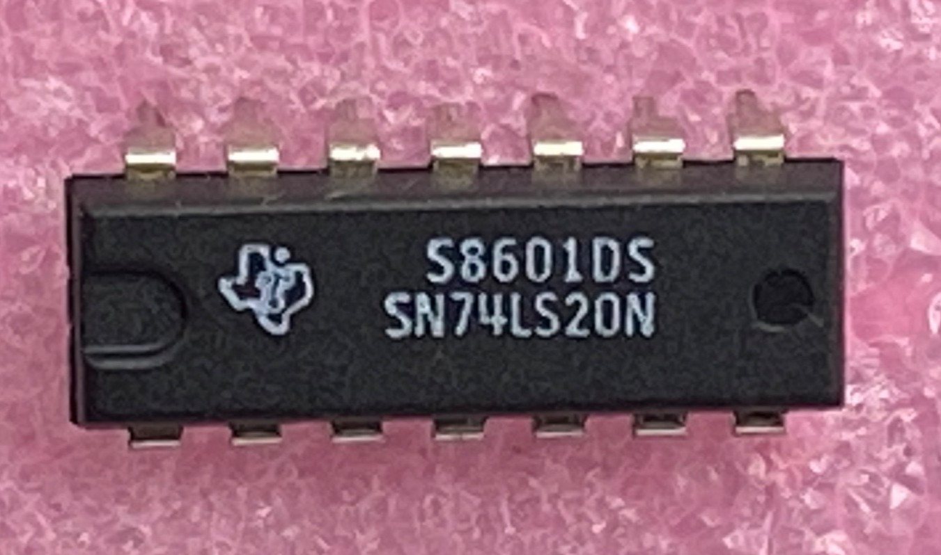 Texas Instruments SN74LS20N dual 4-input bipolar NAND gates Integrated Circuit