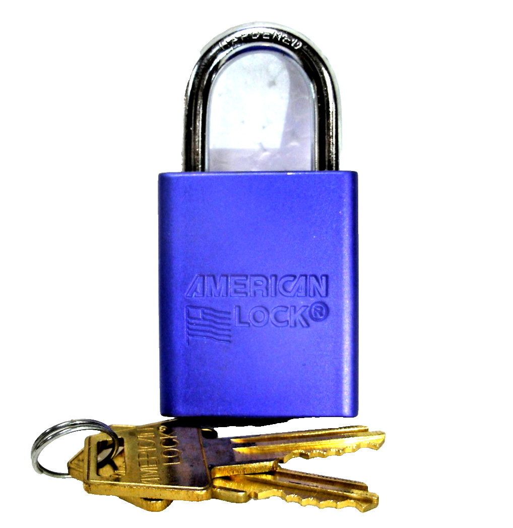 American Series 1105KA Aluminum Padlock-1/4" Shackle-Color Purple-NEW!