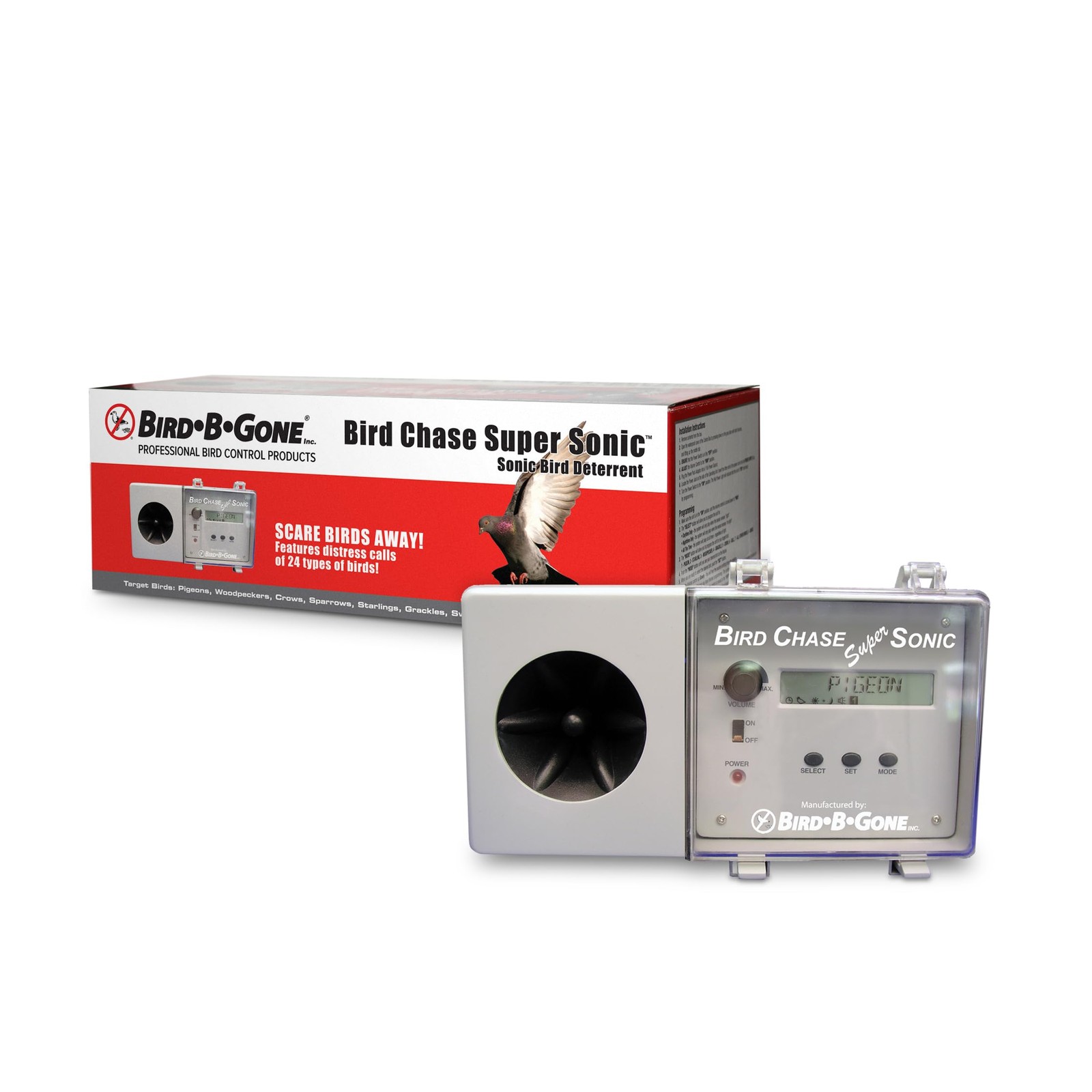 Bird B Gone - Bird Chase Super Sonic - Outdoor Sound Repellent - Scares Away ...