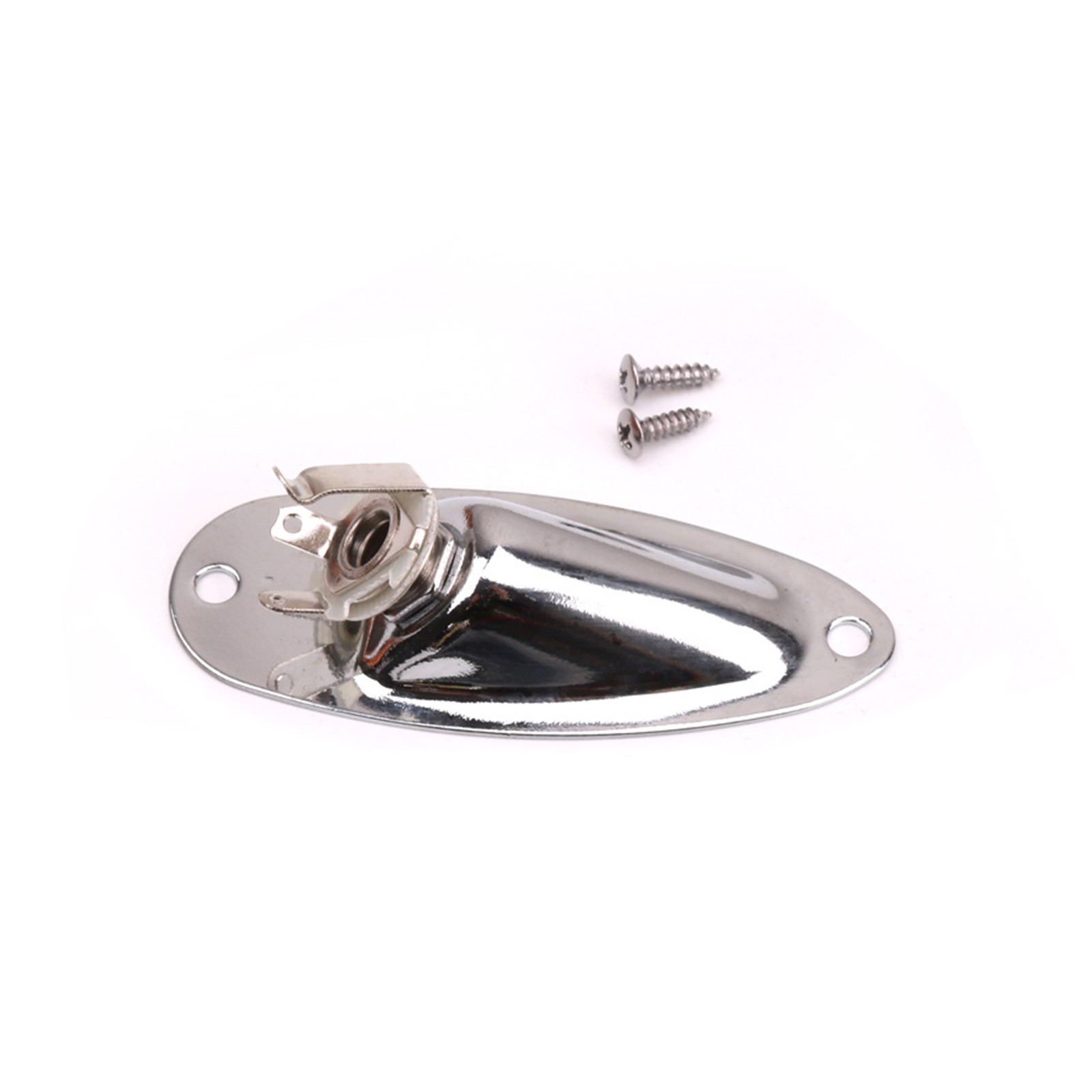 Loaded Boat Guitar Pickup Output Input Jack Plug Socket For FD Strat Silver b