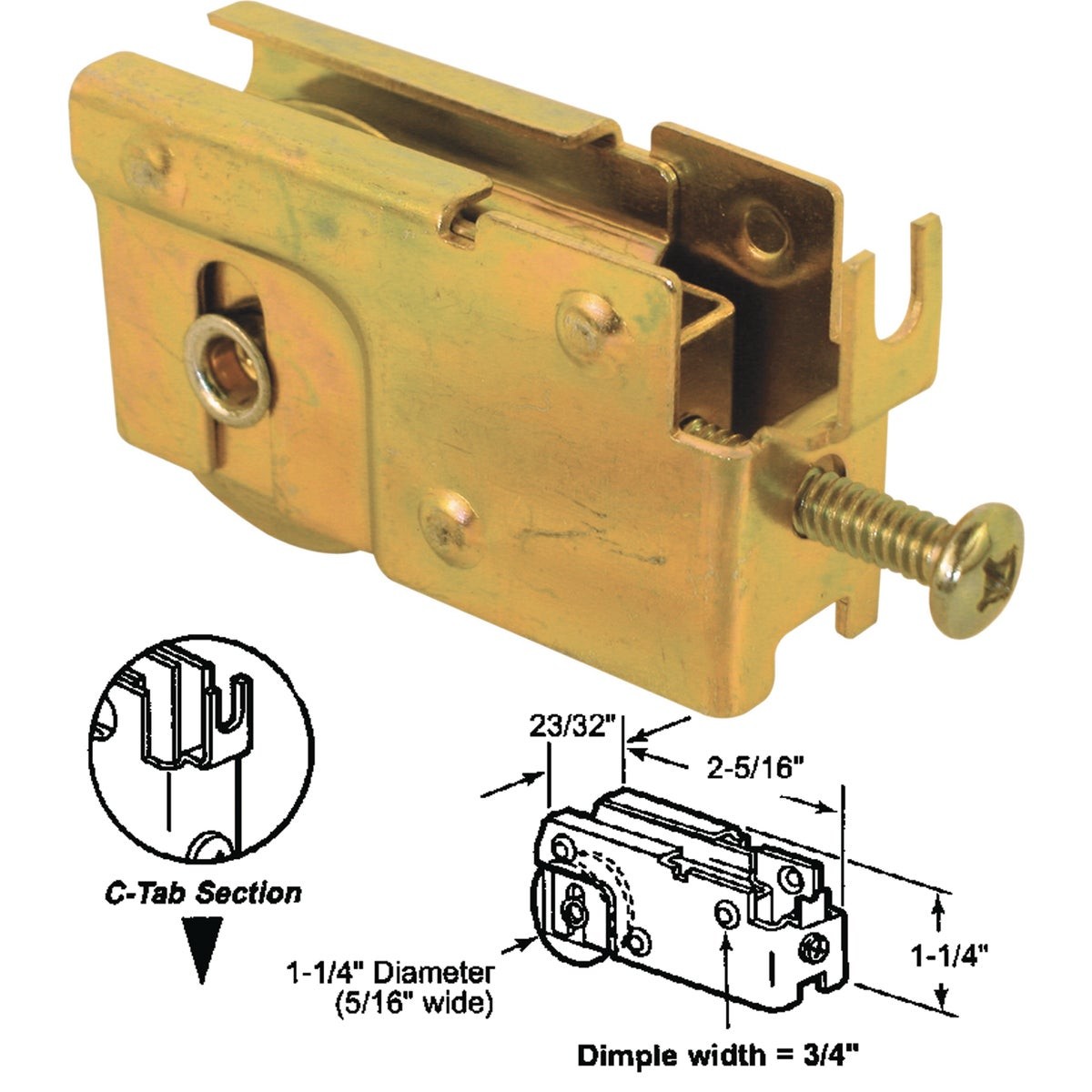 PRIME-LINE Sliding Gls Door Roller D 1526 PRIME-LINE D 1526 049793015266
