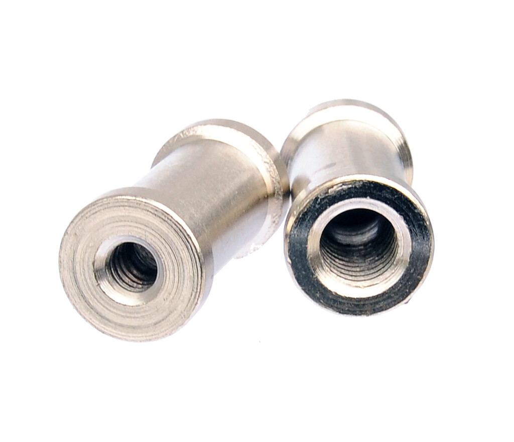2 Pcs 32mm 1/4" to 3/8" Female to Female Convertor Threaded Screw Adapter