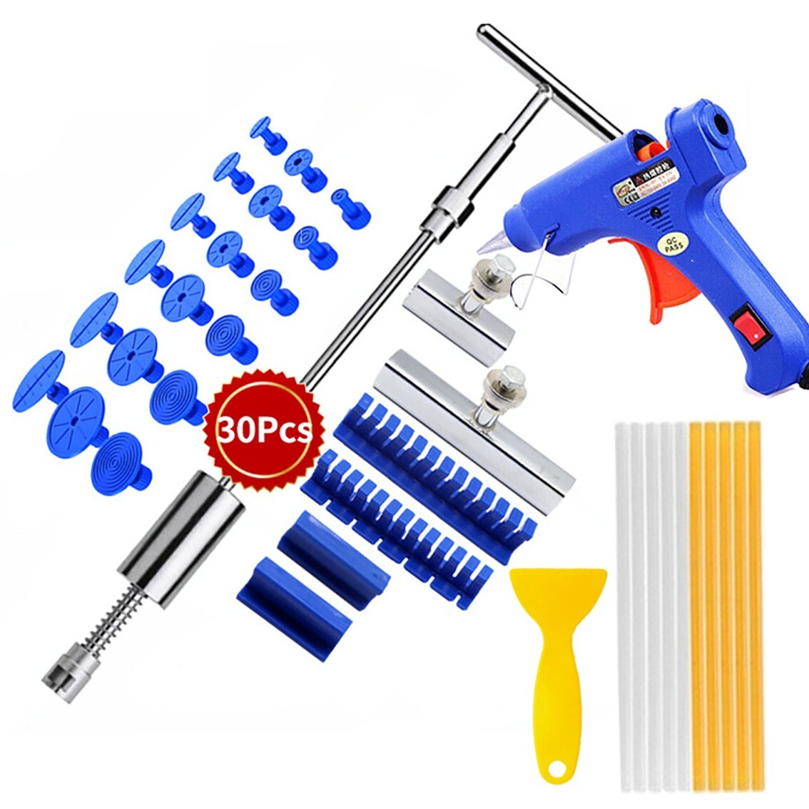 Car Body Slide Hammer Paintless Dent Repair Tools Puller Lifter Hail Removal Kit