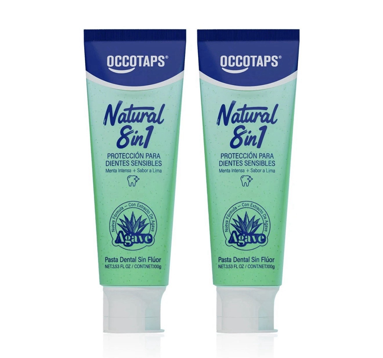 OCCOTAPS Agave Sensitive Toothpaste Fluoride-Free Whitening 2 Pack US Made