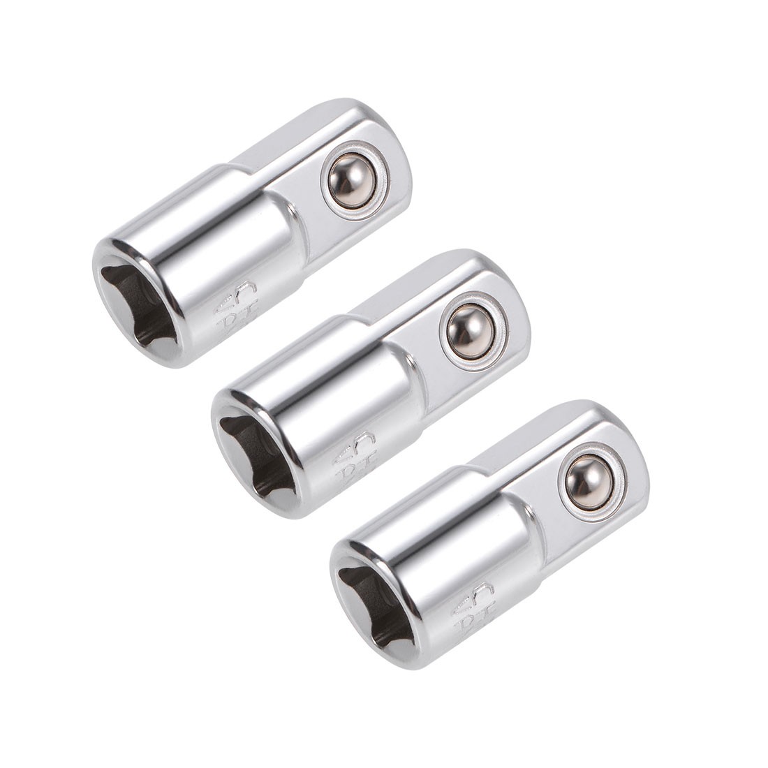 3Pcs 1/4"F x 3/8"M Socket Adapter for Ratchet Wrenches CR-V