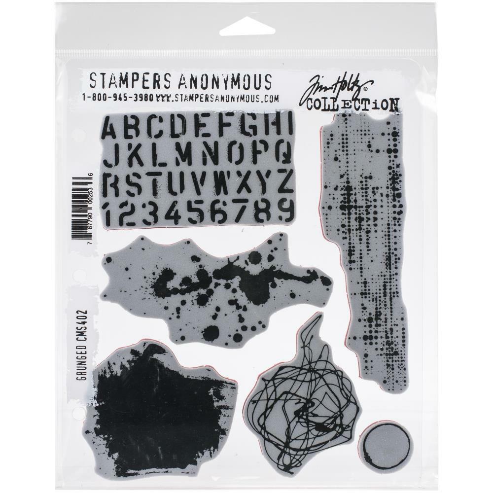 Tim Holtz Stampers Anonymous "GRUNGED" Rubber Cling Stamp Set 2020