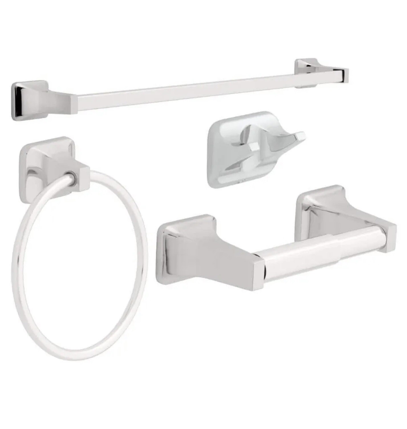 Franklin Brass Futura 4-Piece Chrome Bath Hardware Set