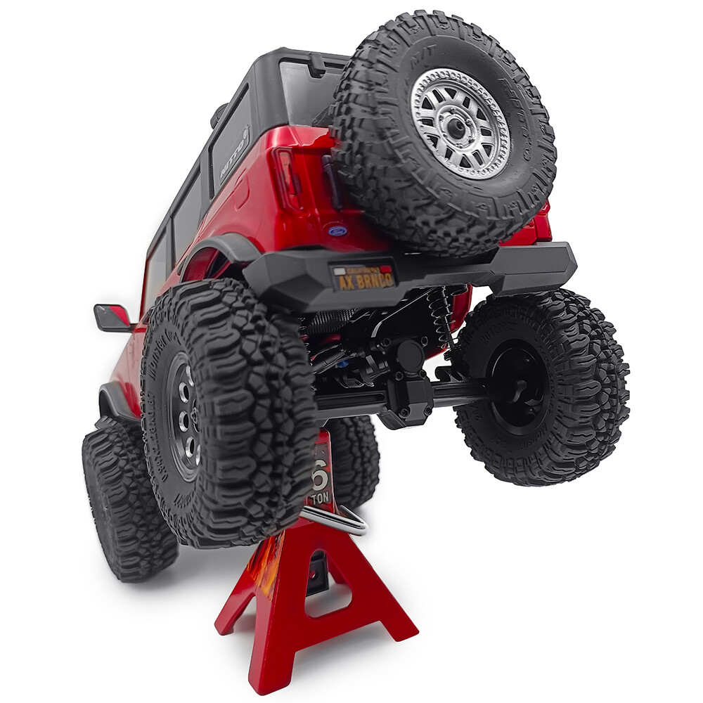 RCBATER Alu +4mm Extended Front & Rear Axles Kit for RC 1/24 Axial SCX24 Crawler