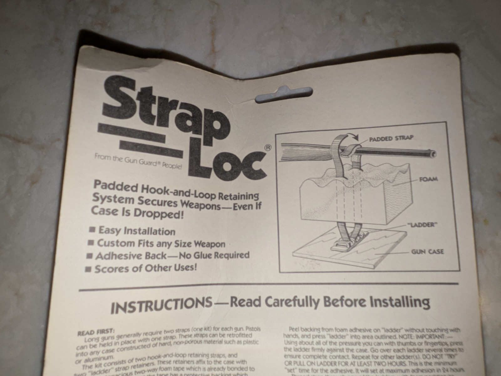 New Gun Guard Strap Loc Hook-and-Loop Retaining System (Model SL-2)