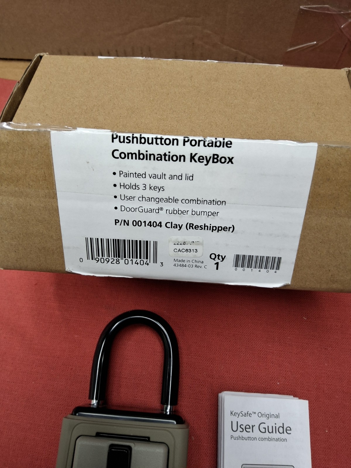 Kidde Access Point Key Safe,3 Key Portable Push Button,001404