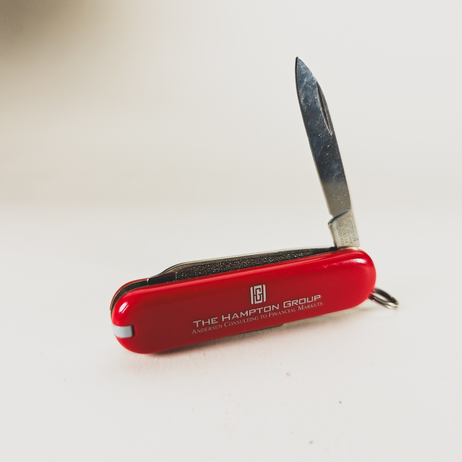 Victorinox Swiss Army Knife 58mm Classic SD Red THE HAMPTON GROUP Logo
