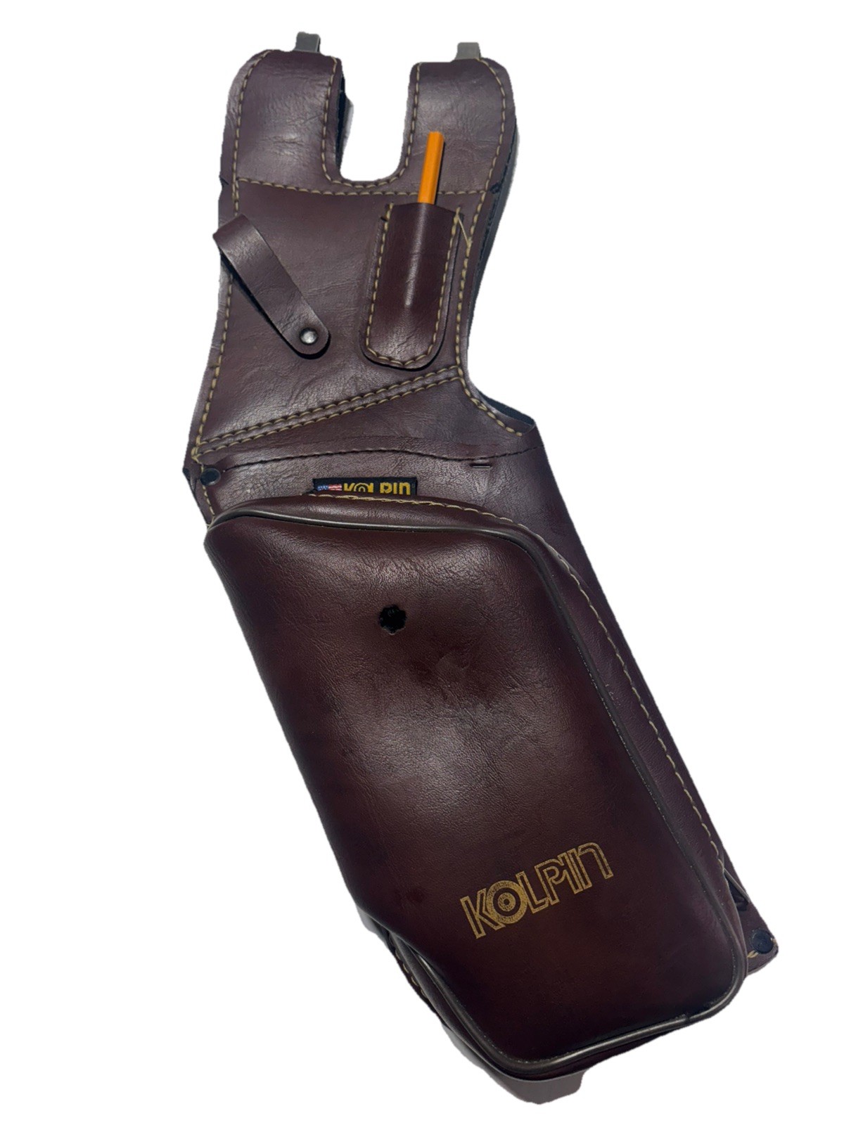 Kolpin Brown Leather Archery Quiver Pouch Bag plus extras