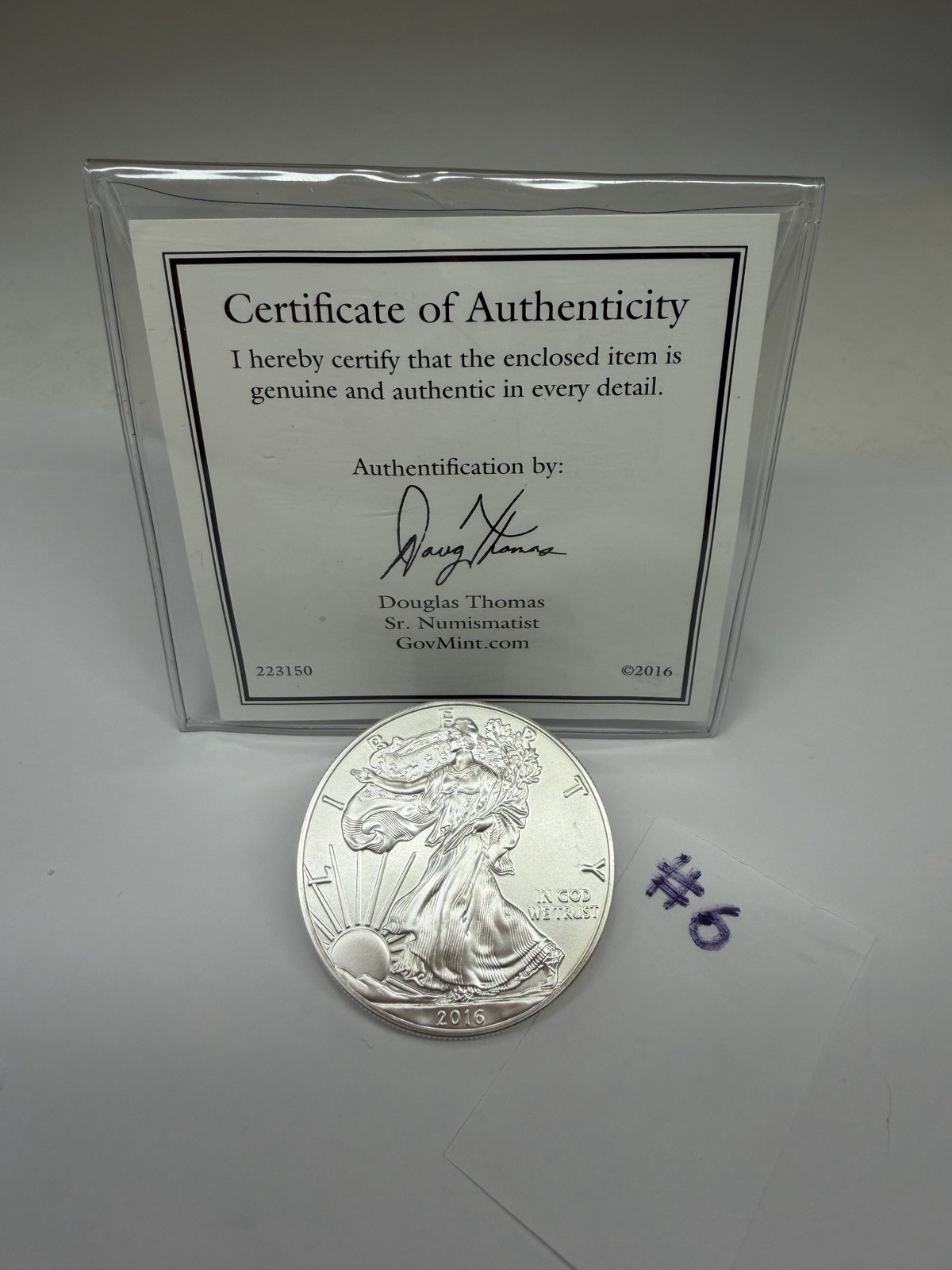 2016 WALKING LIBERTY AMERICAN EAGLE .999 FINE SILVER DOLLAR COIN 1oz