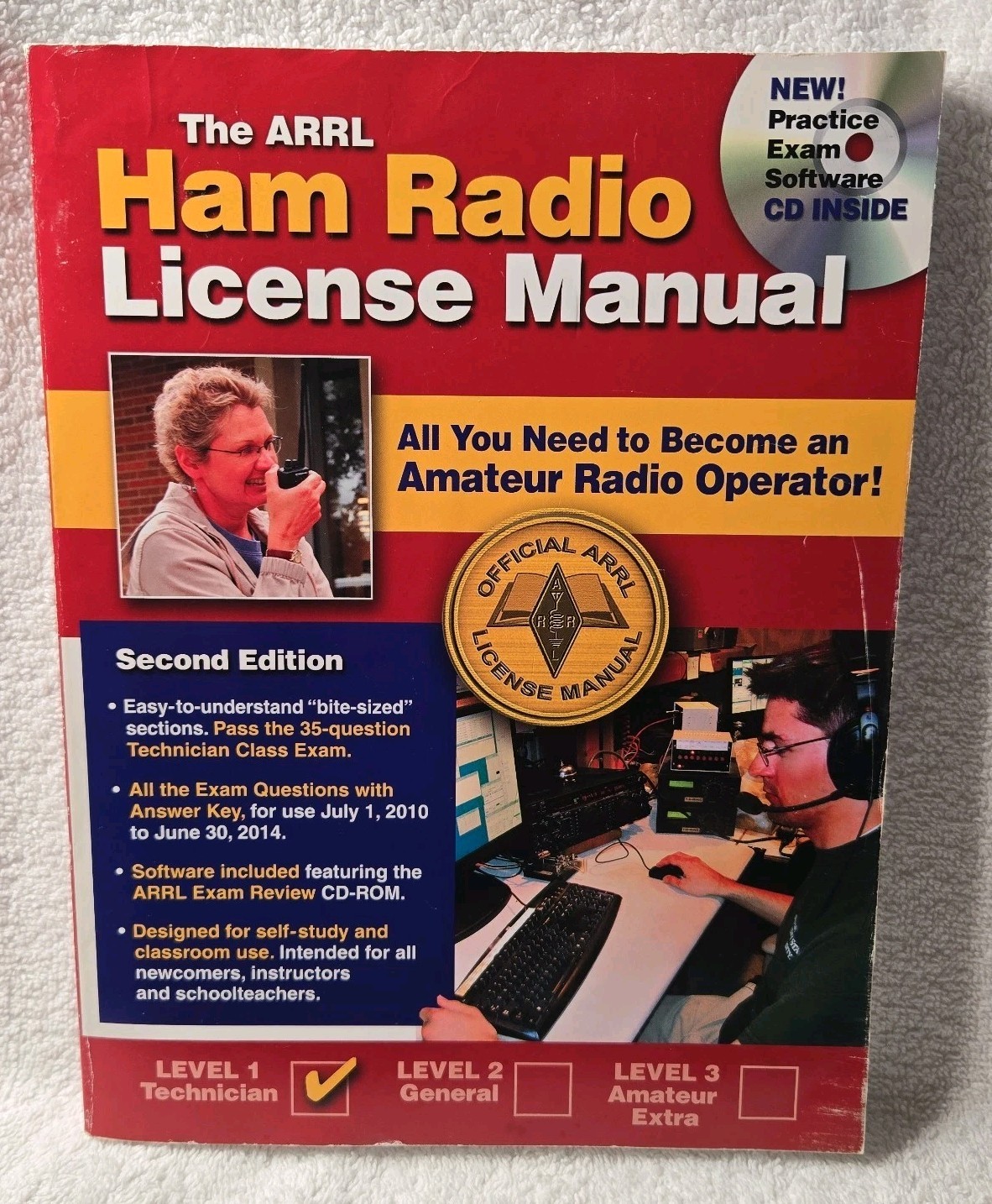 ARRL Ham Radio License Manual, 2nd Edition, CD Software, Level 1 Technician NEW
