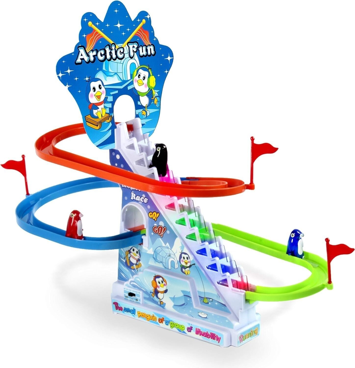 Jolly Penguin Race Arctic Fun Set with Flashing Lights & Music