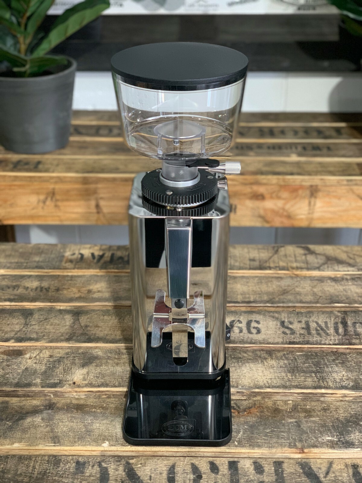 ECM S-MANUALE 64 ON-DEMAND BRAND NEW CHROME ESPRESSO COFFEE GRINDER HOME OFFICE