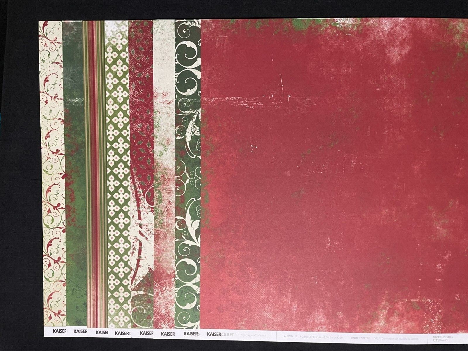 CHRISTMAS KAISERCRAFT "DECK THE HALLS" 12x12 DS HEAVY PAPER