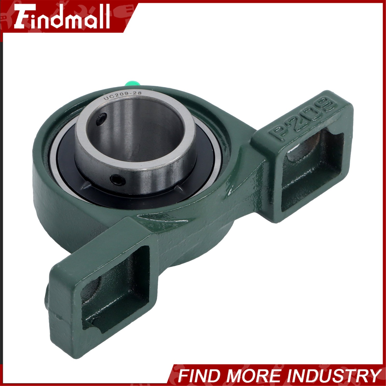 2 × UCP209-28 Pillow Block Bearing 1-3/4" Bore 2-Bolt Self-Aligning Solid Base
