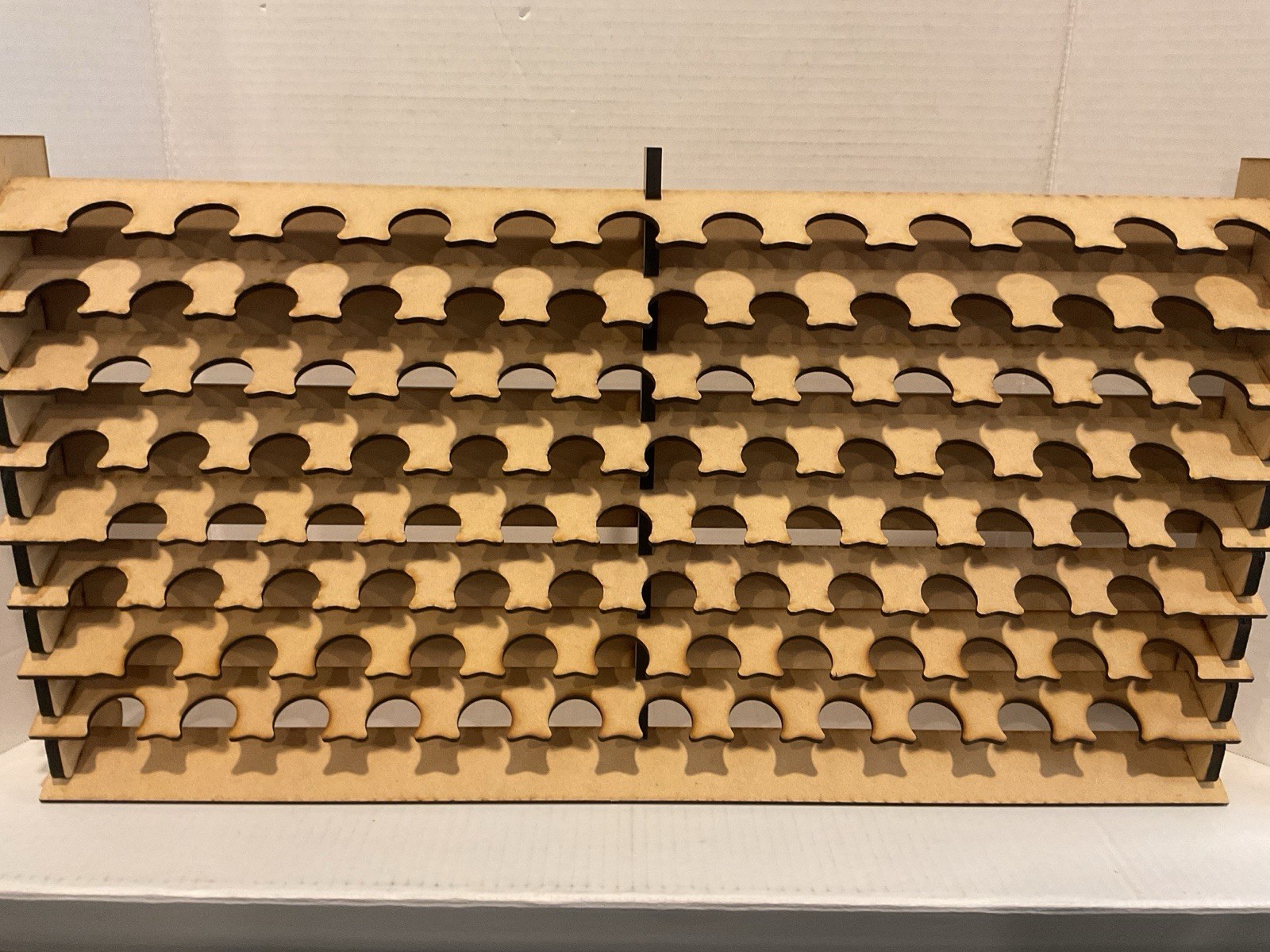 Large MDF Paint Rack / Holder Holds Up to 96 17ml Bottles of Paint Wall Mounted