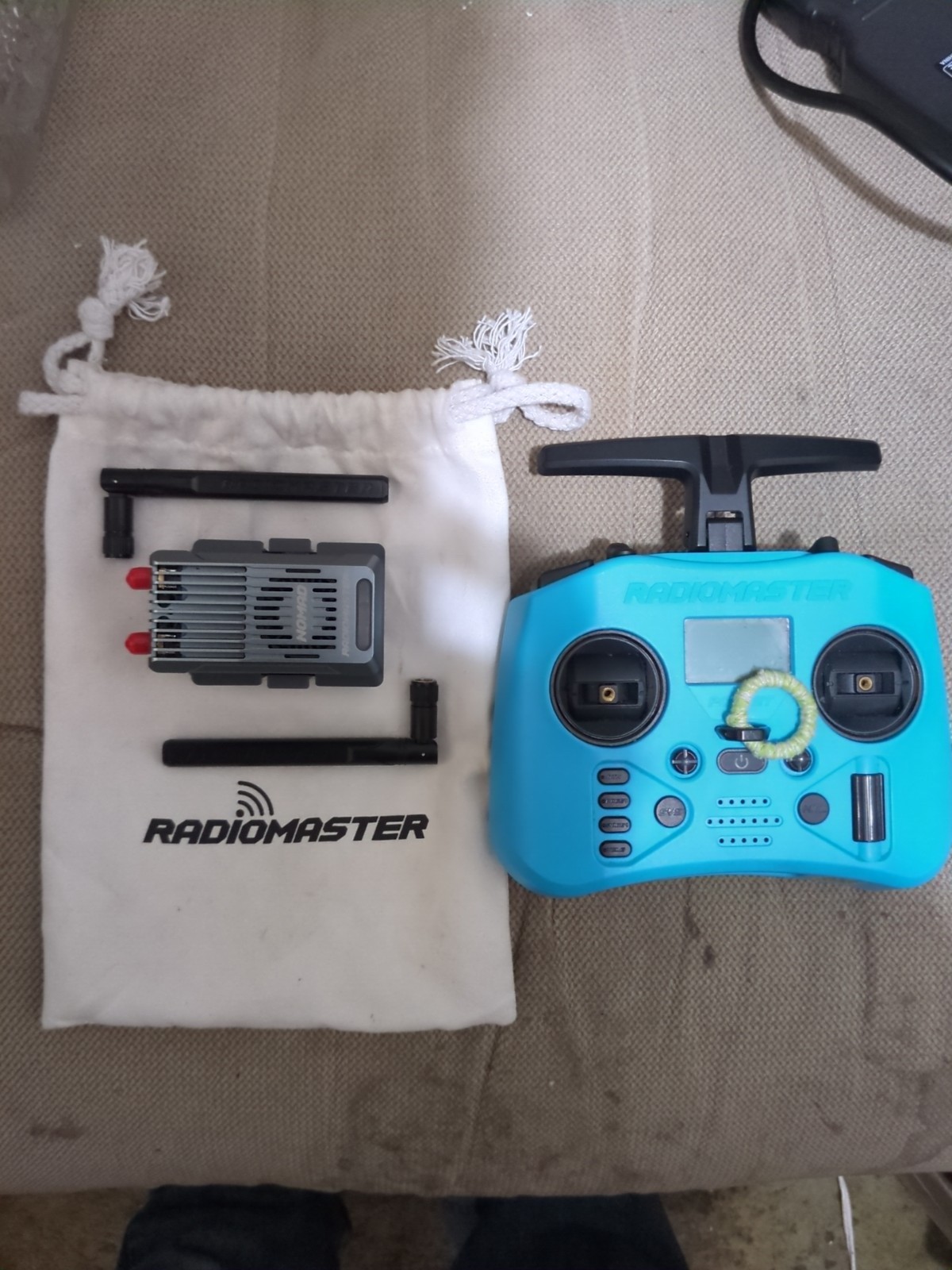 Radiomaster Pocket Crush In Blue with A Radiomaster Nomad Xrossband Backpack
