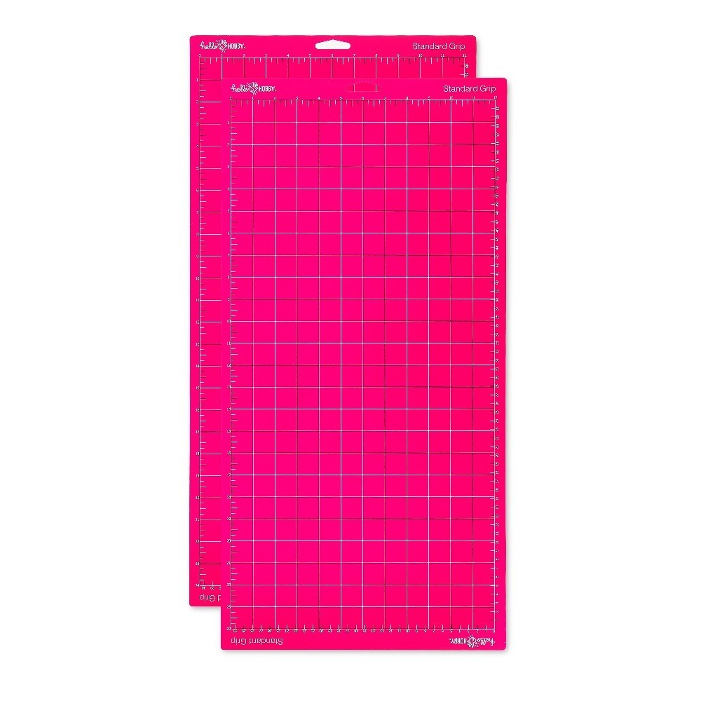 12x24 Inch Standard Grip Adhesive Backed Cutting Mat Pink 2-Pack