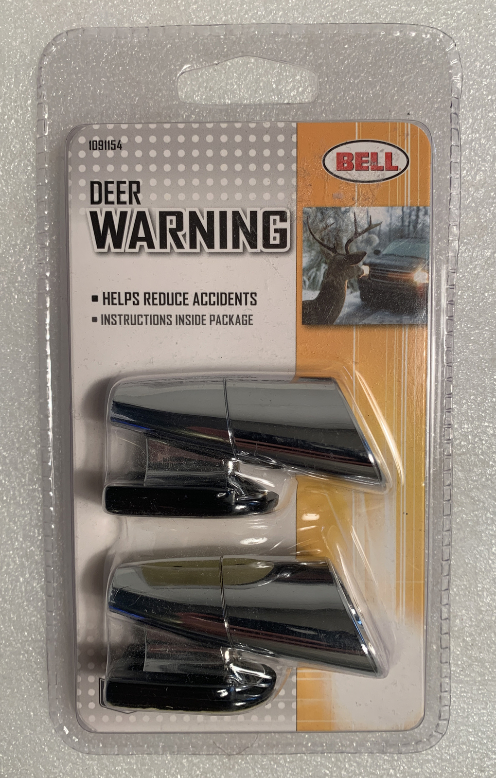 Bell Ultrasonic Deer Warning Whistle Deer Alert Device Chrome (Pack of 2)