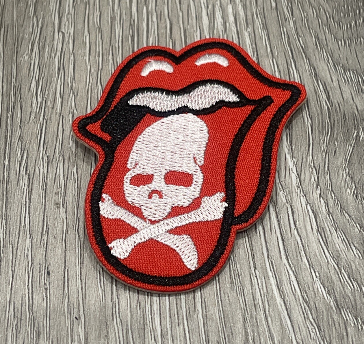 Rolling Stones - Tongue & 💀 Embroidered Iron On Or Sew On 2.75x2 Inch