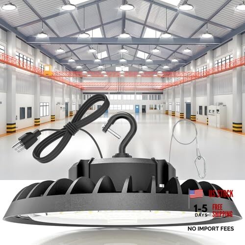 1 Pack UFO Led High Bay Light 22,500LM, 150W, 5000K Daylight, 100-277V High