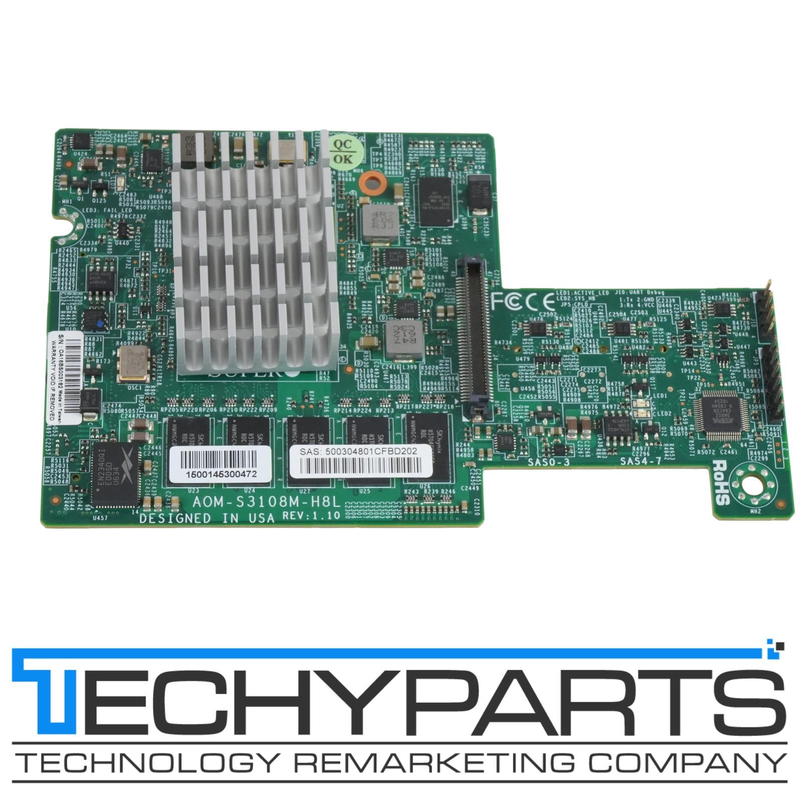 Supermicro AOM-S3108M-H8L 12Gb/s 8-Port SAS3 Internal RAID Mezzanine Card