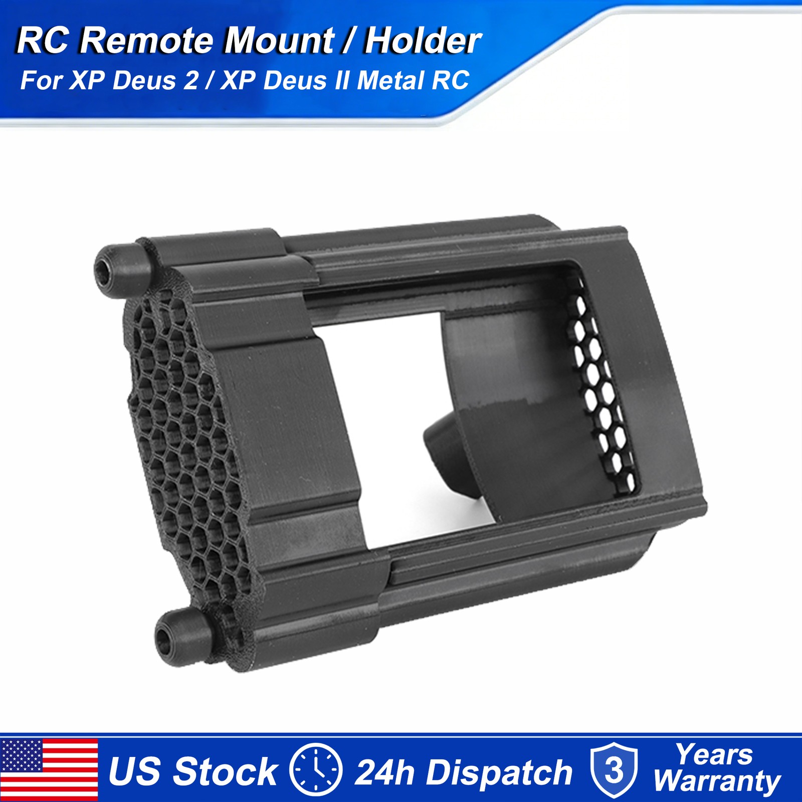 Right-Handed RC Remote Mount / Case / Holder For XP Deus II / XP Deus 2 Metal RC