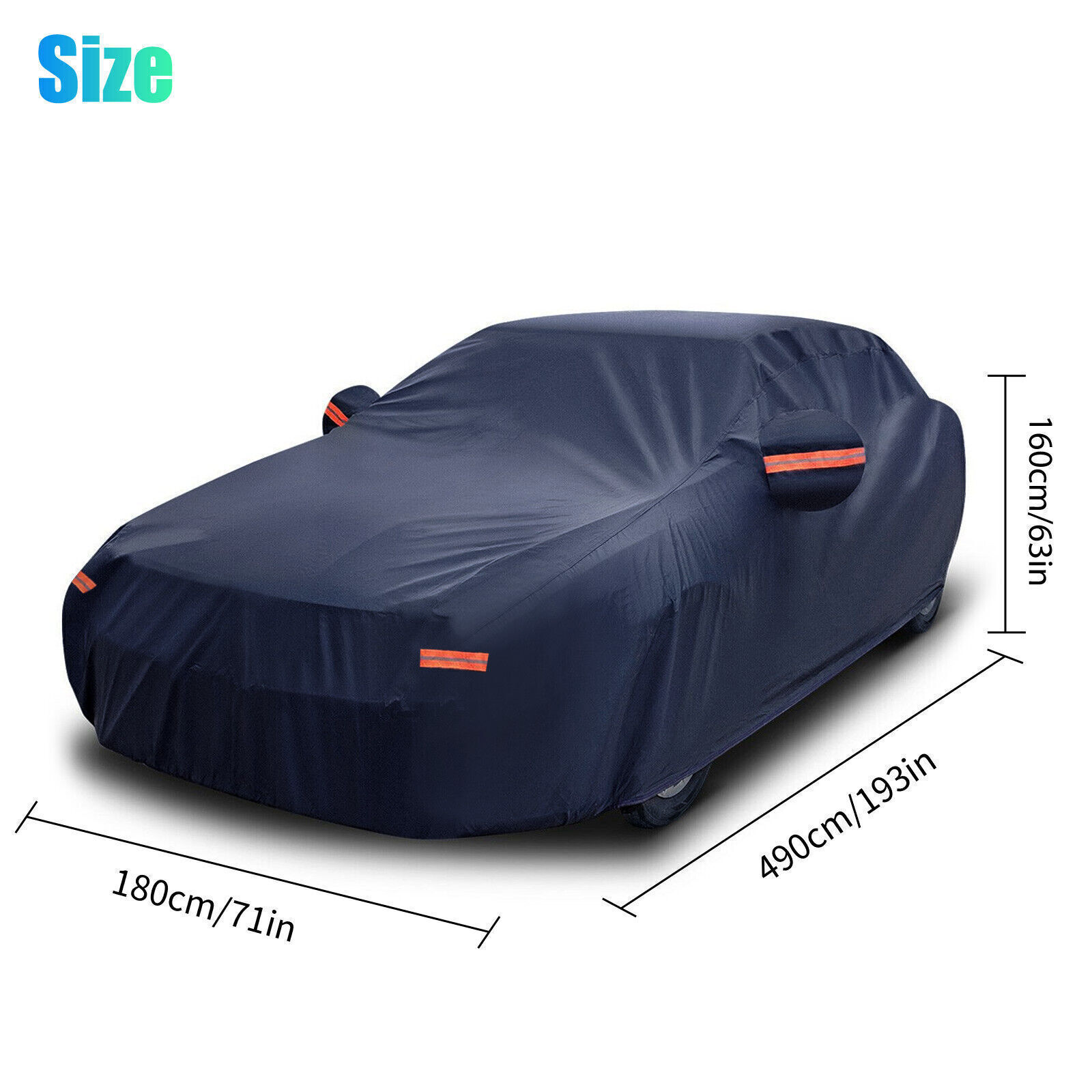 Full Car Cover Waterproof All Weather Protection Anti-UV Rain Snow Anti Scratch
