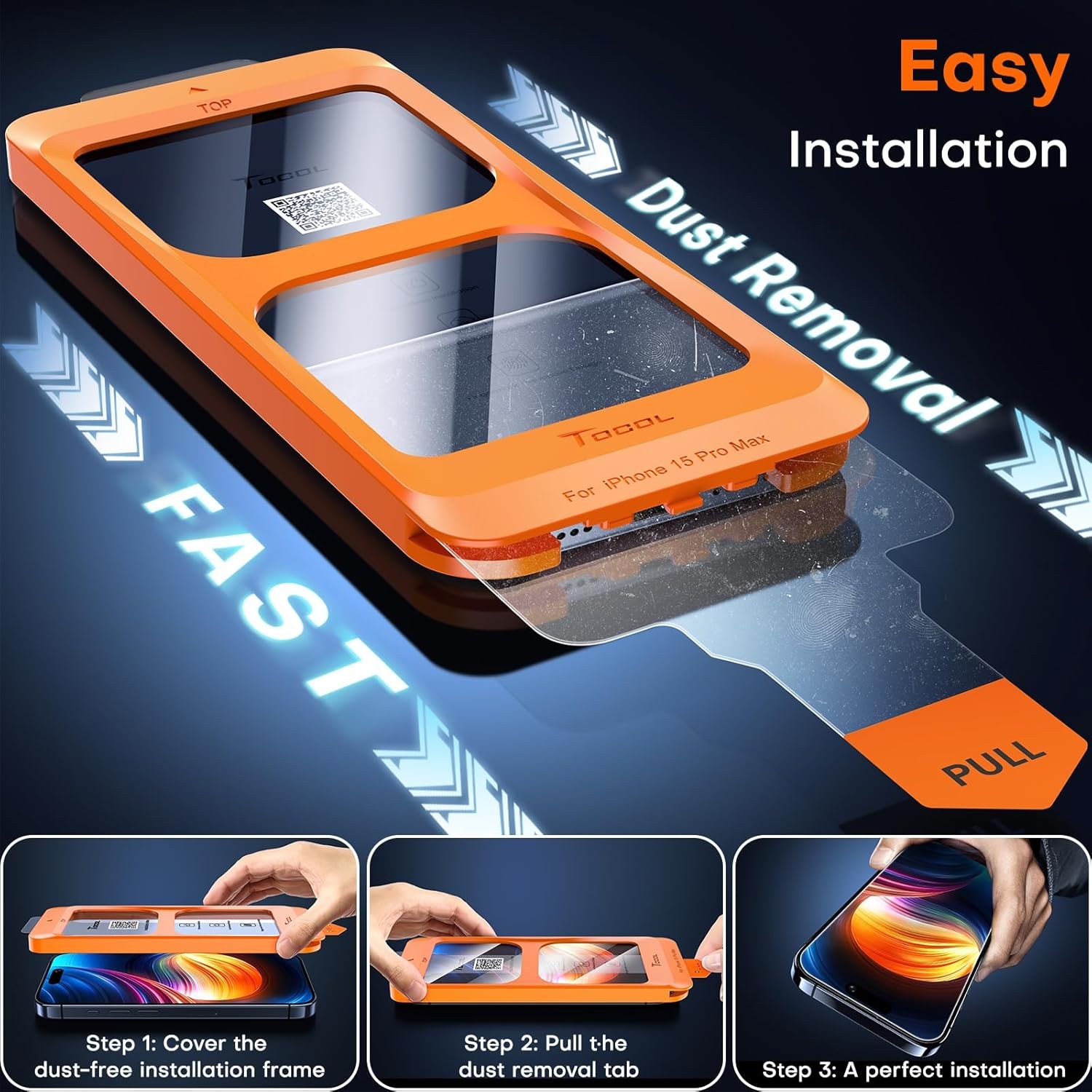 iPhone 15 Pro Max Screen Protector Tempered Glass
