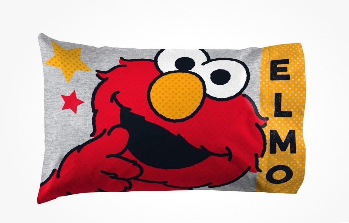2-Sesame Street Elmo/Cookie Monster Standard Pillowcases 20x30in Soft Bedding