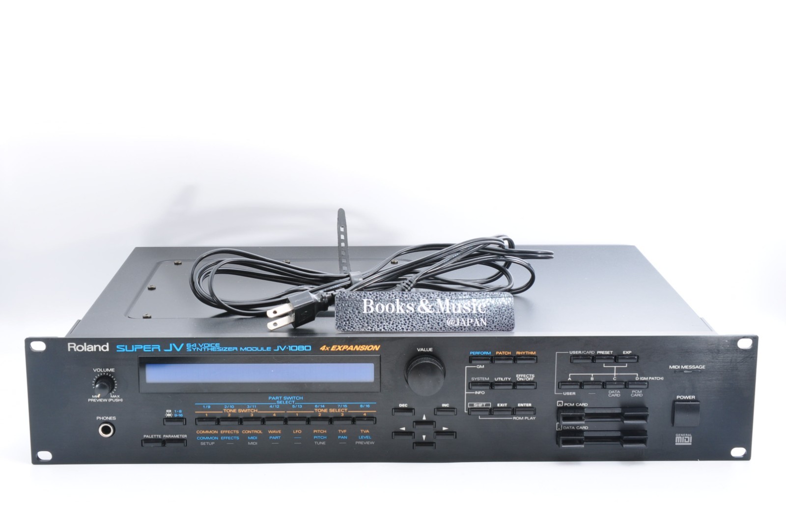 Roland JV-1080 Synthesizer Module 1995 w/Power Cord Working AH10329
