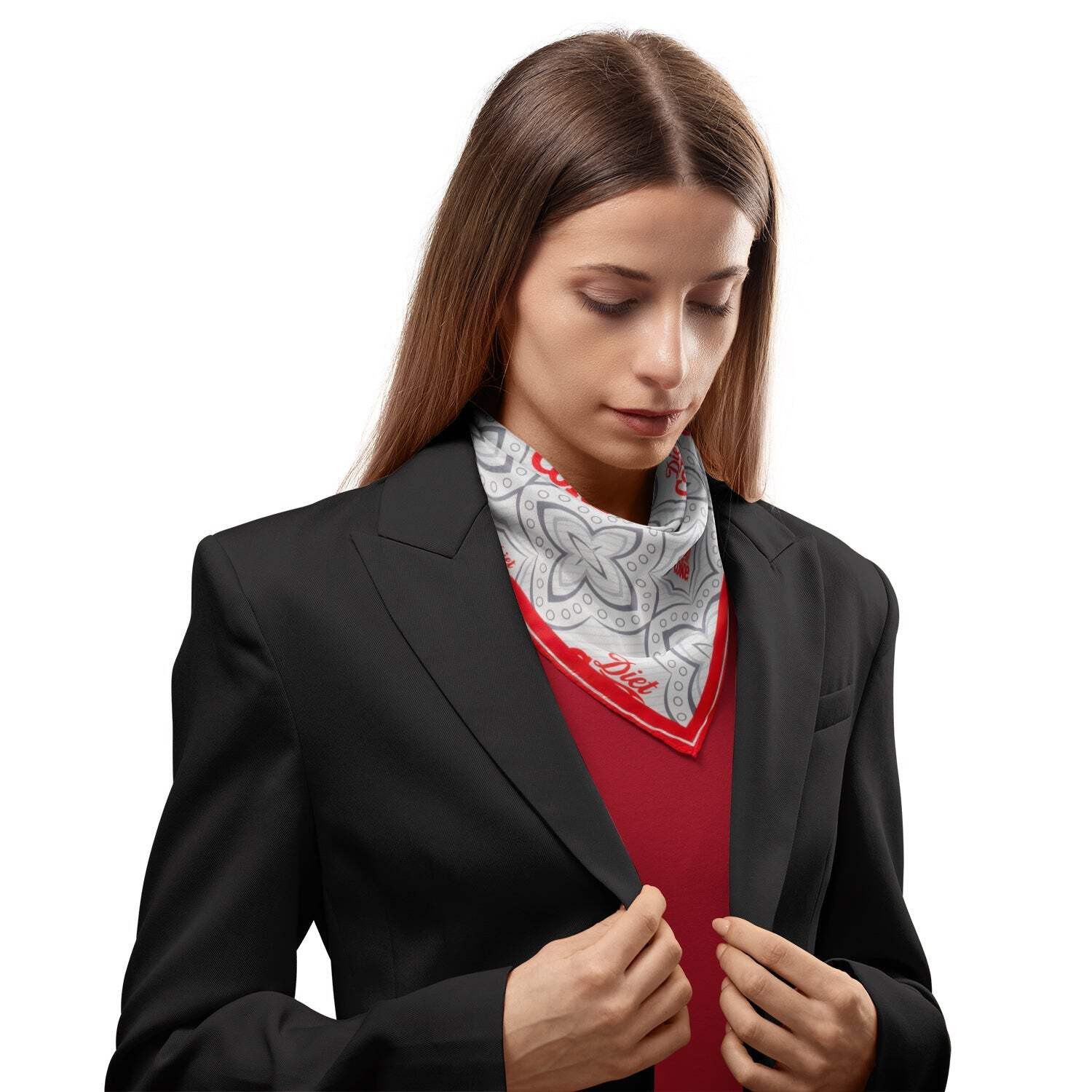 Diet Coke Satin Grey Scarf