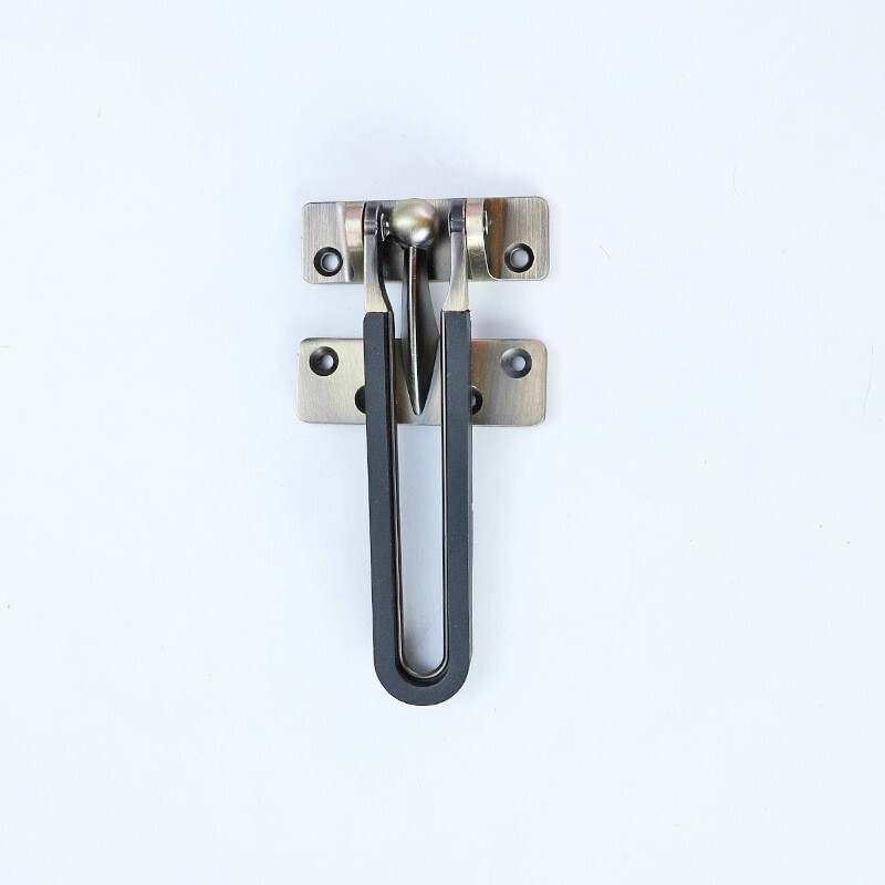 1Pcs Zinc Alloy Door Anti-theft Security Thickened Buckle Lock Bronze Tone