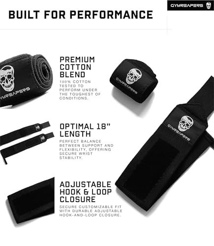 Professional Weightlifting Wrist Wraps 18" - Heavy Duty Support for Powerlifting